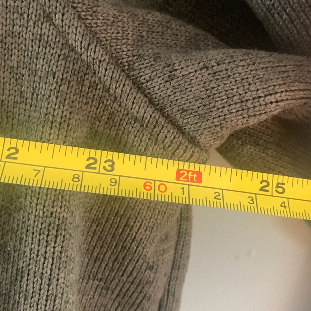 L.L.Bean Mens 1/4 Snap Kangaroo Pocket Size XL Like New Green Warn Casual - Picture 8 of 10